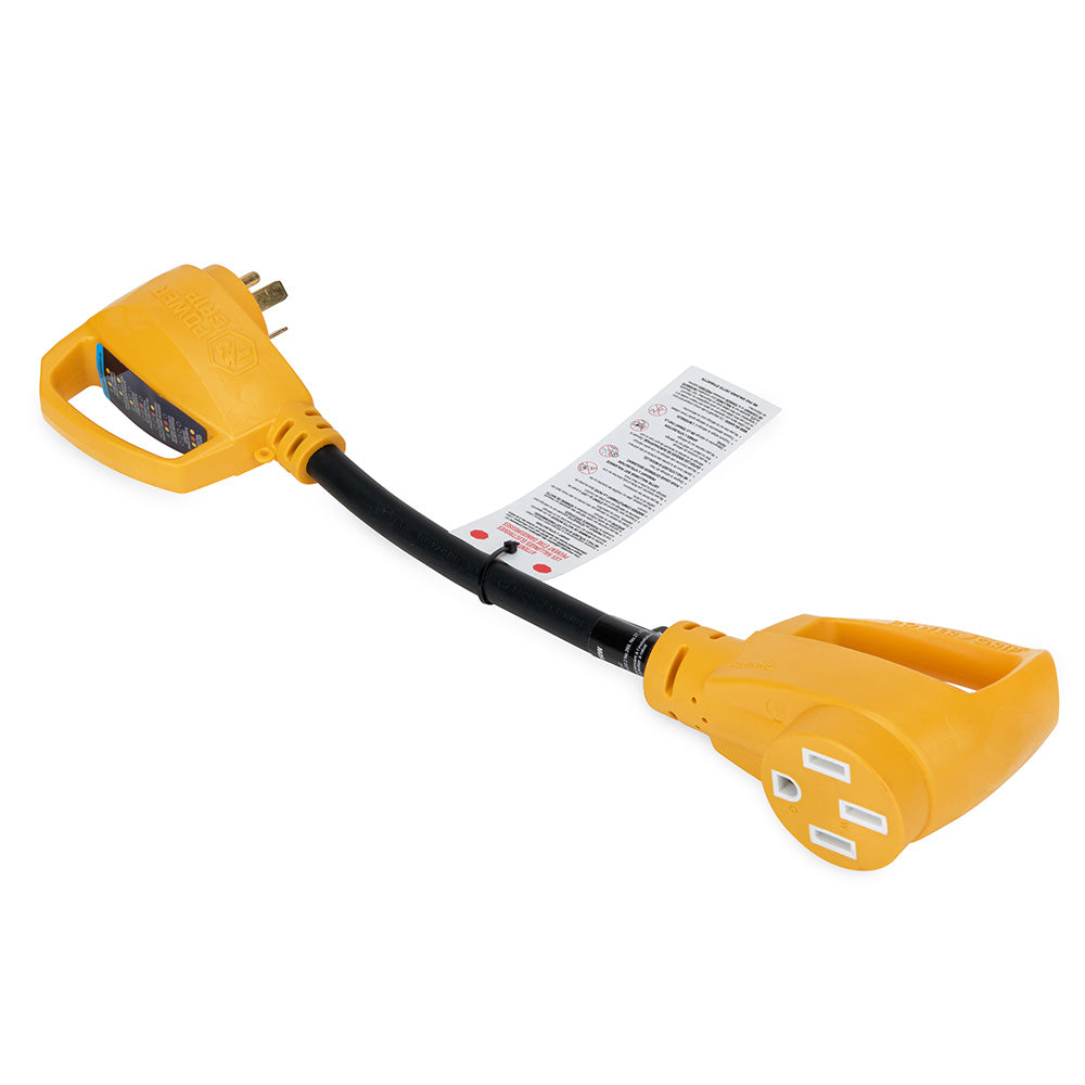 Camco Power Grip RV 18″ 30Amp Circuit Analyzer Dogbone – Integrated Surge Protection [55460]