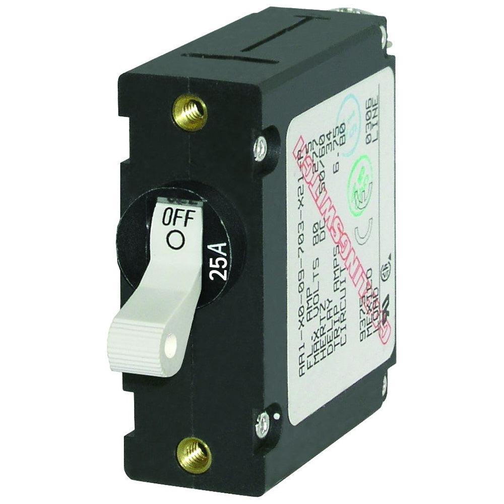 Blue Sea 7218 AC/DC Single Pole Magnetic World Circuit Breaker – 25AMP [7218]