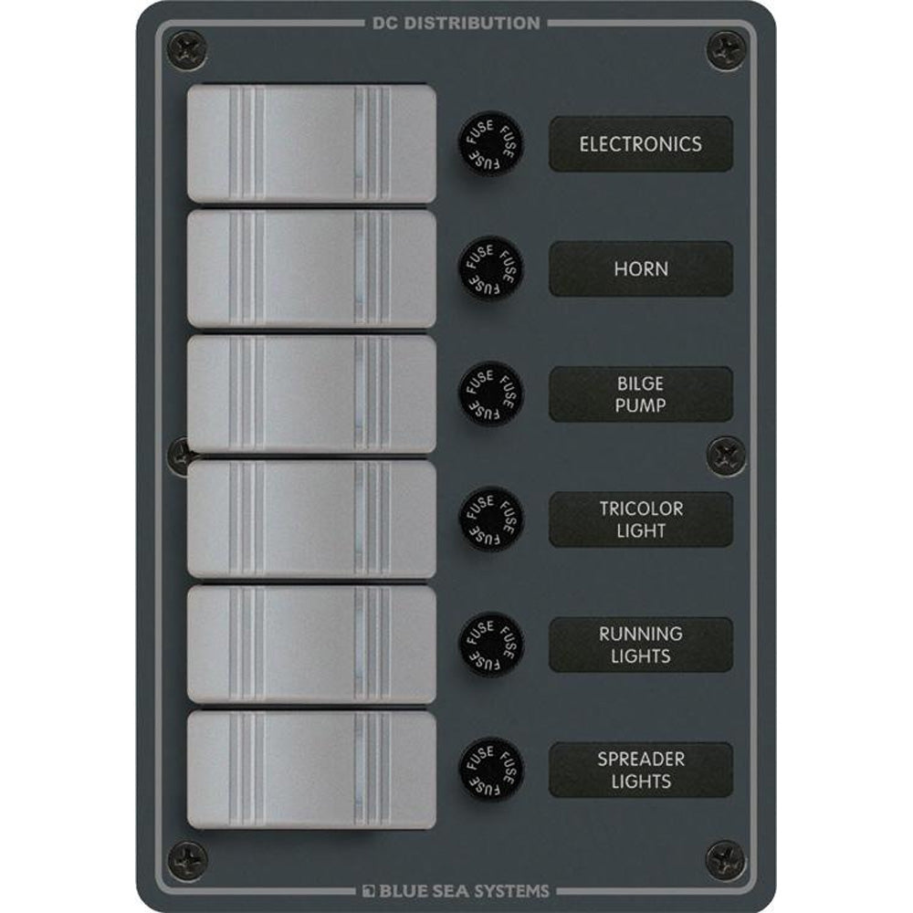 Blue Sea 8053 Slate Grey – 6 Position – Vertical [8053]