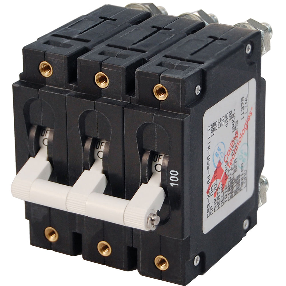 Blue Sea 7290 C-Series Triple Pole Circuit Breaker – 100A [7290]