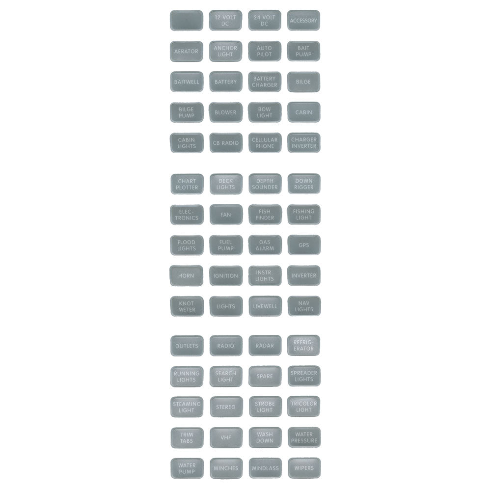 Blue Sea 8217 Grey Small Format Label Kit – 60 Labels [8217]