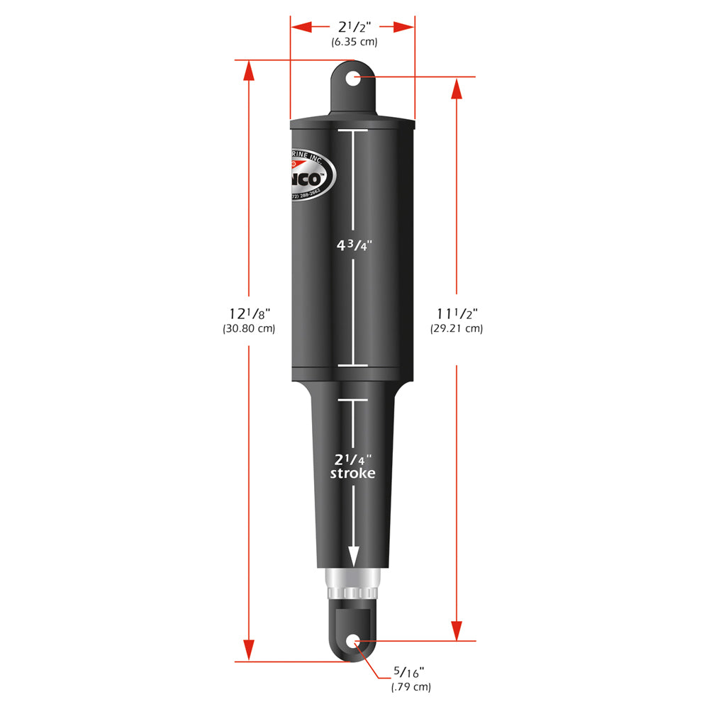 Lenco 101 Standard Actuator – 12V – 2-1/4″ Stroke [15054-001]
