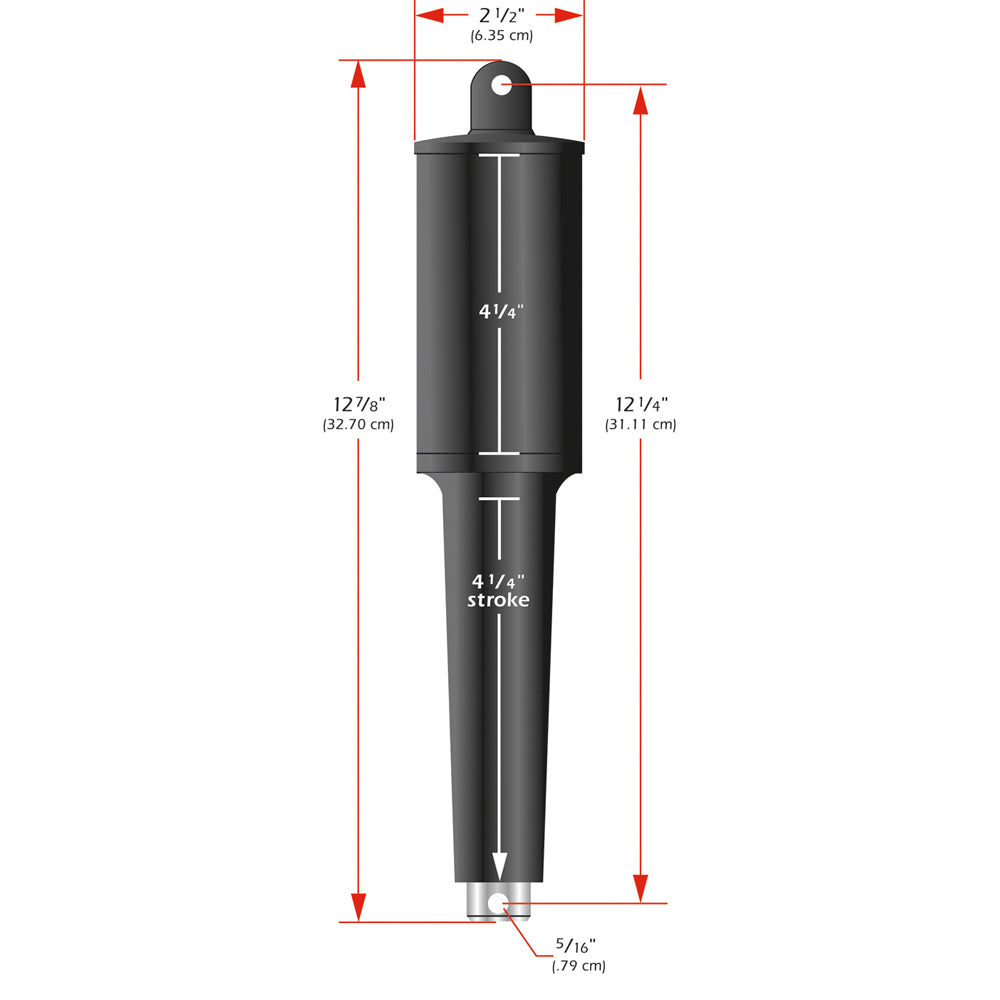 Lenco 102XD Extreme Duty Actuator – 24V – 4-1/4″ Stroke – 5/16″ Hardware [15067-001]