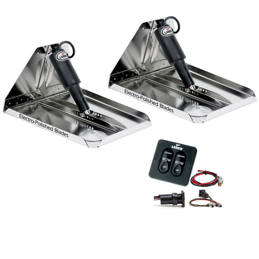 Lenco 16″ x 12″ Heavy Duty Performance Trim Tab Kit w/Standard Tactile Switch Kit 12V [RT16X12HD]