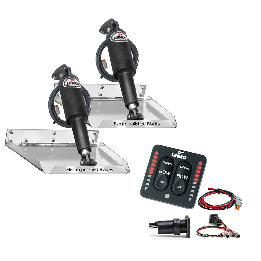 Lenco 16″ x 12″ Standard Performance Trim Tab Kit w/LED Indicator Switch Kit 12V [RT16X12I]
