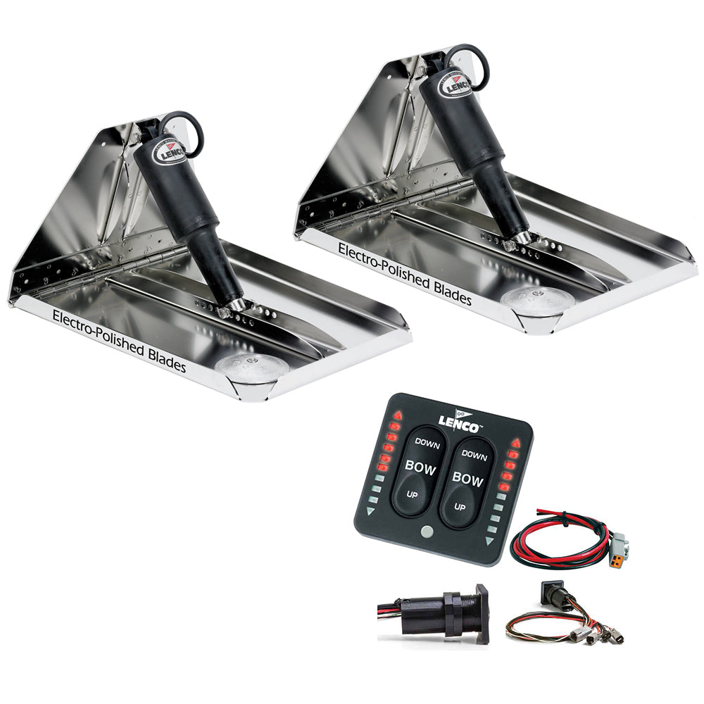 Lenco 18″ x 14″ Heavy Duty Performance Trim Tab Kit w/LED Indicator Switch Kit 12V [RT18X14HDI]