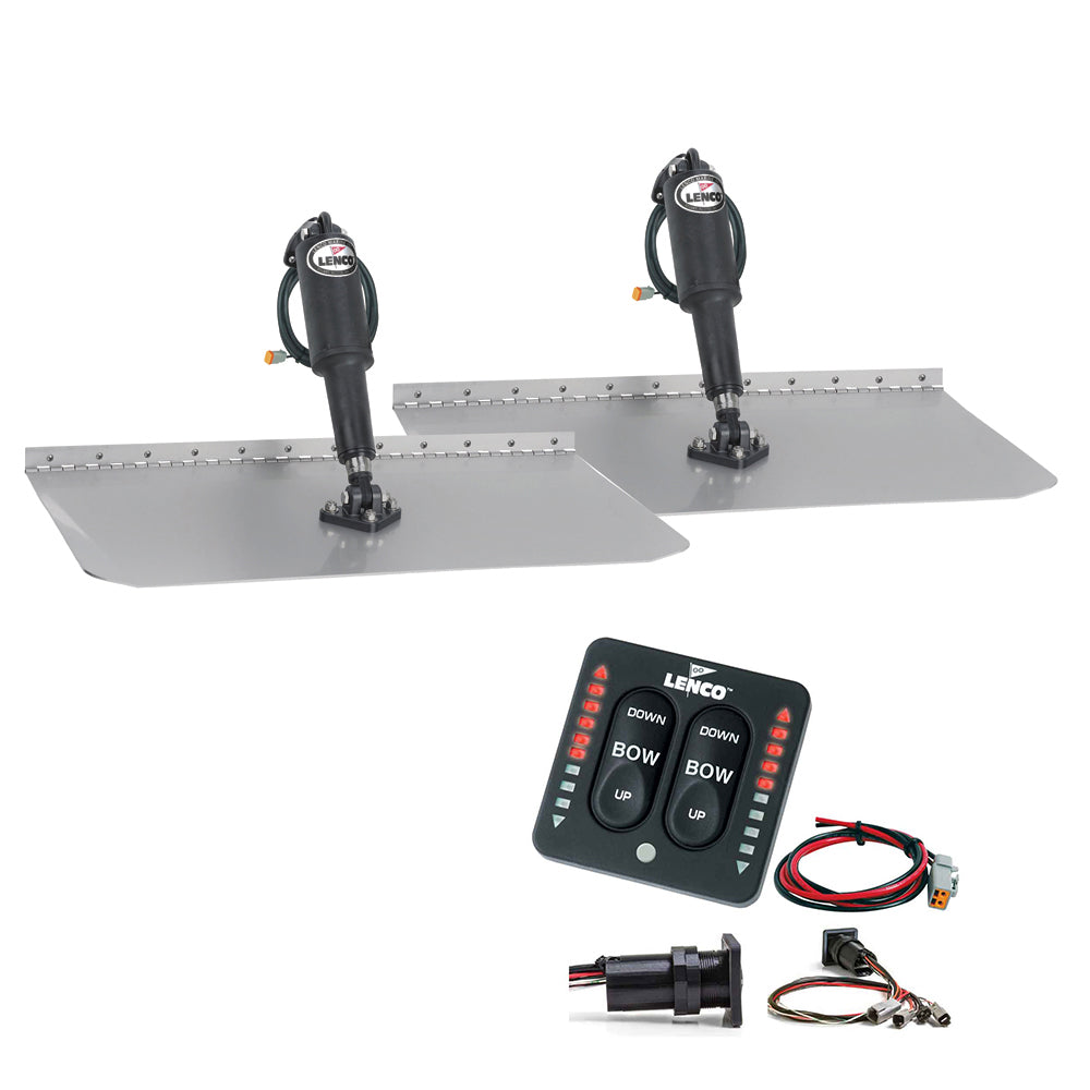 Lenco 12″ x 12″ Standard Trim Tab Kit w/LED Integrated Switch Kit 12V [15109-103]