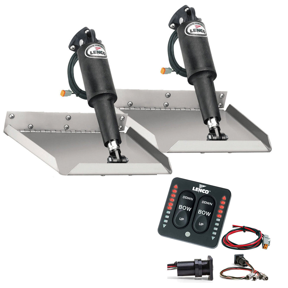 Lenco 12″ x 18″ Edgemount Trim Tab Kit w/LED Indicator   Switch Kit 12V [TT12X18EI]