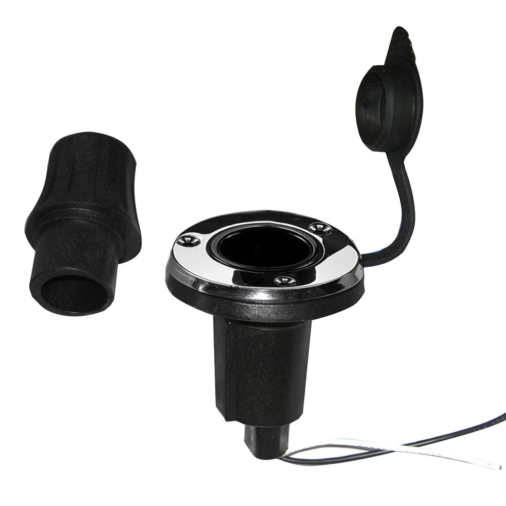 Perko Locking Collar Pole Light Mounting Base – 2 Pin – Round – Stainless Steel [1045P0SDP]