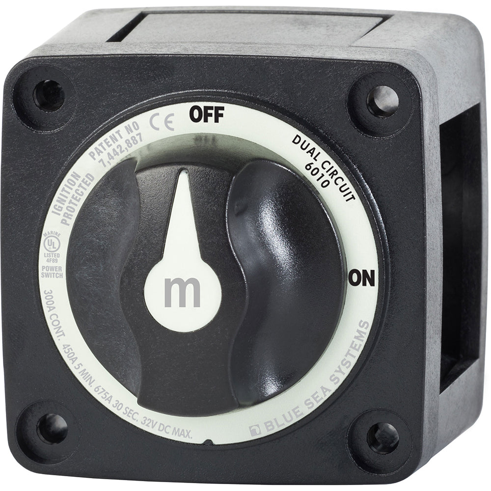 Blue Sea 6010200 Battery Switch Dual Circuit – Black [6010200]