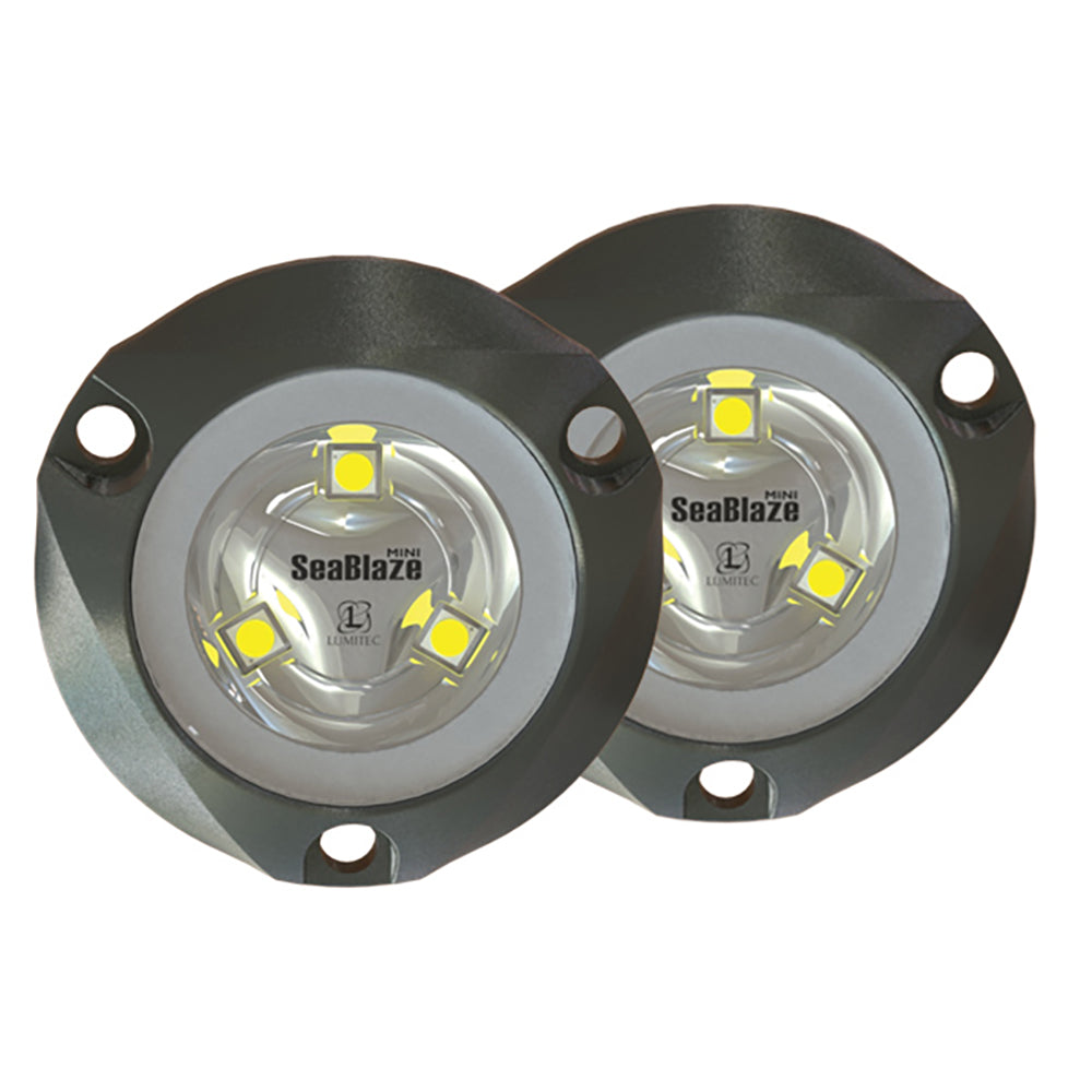 Lumitec SeaBlaze Mini – Underwater Light – Pair – Brushed Finish – Blue Non-Dimming [101246]