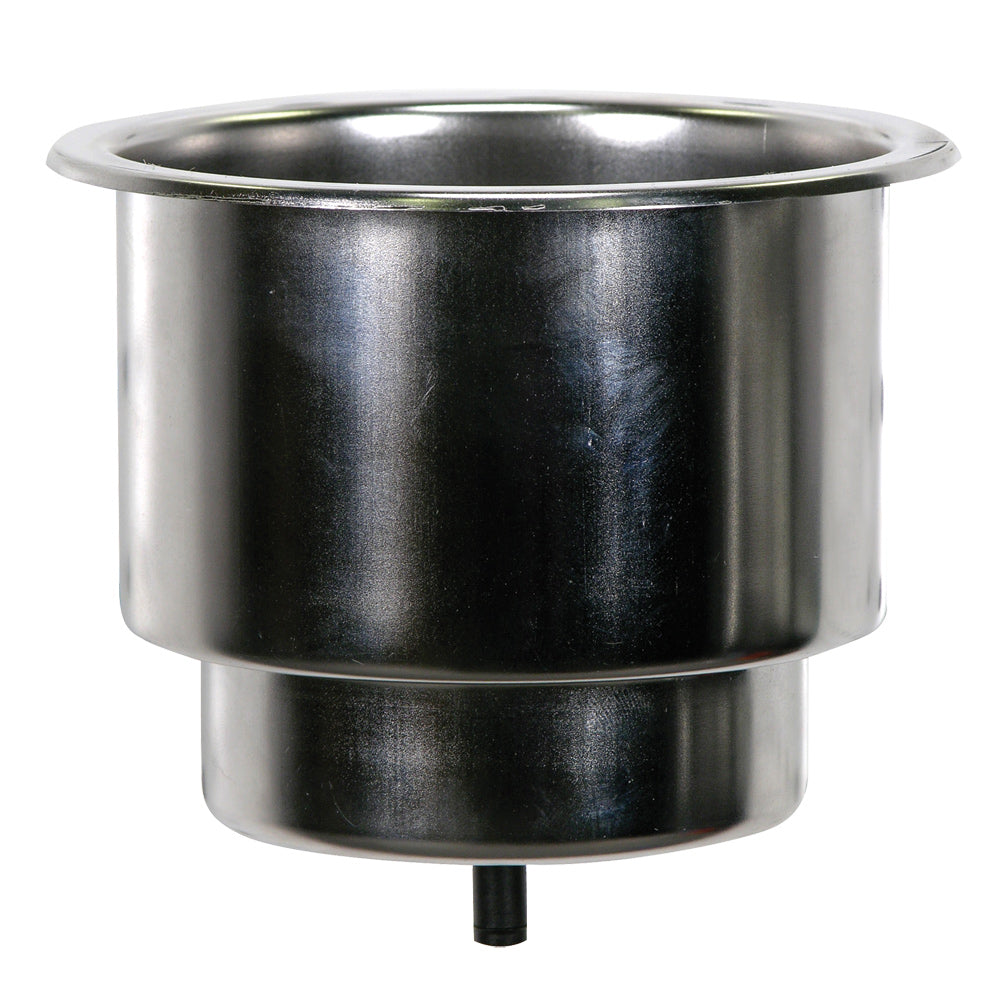 Whitecap Flush Cupholder w/Drain – 302 Stainless Steel [S-3511C]