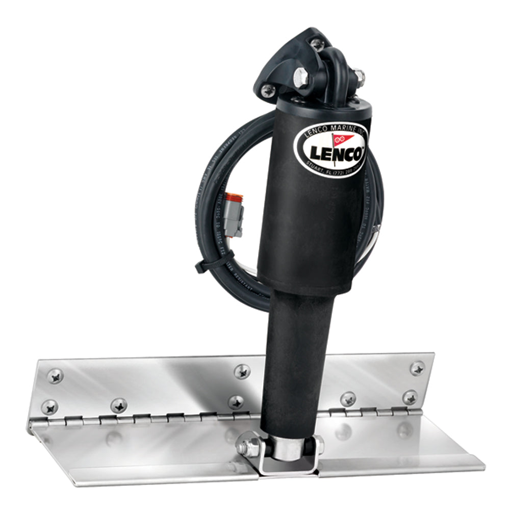 Lenco 4″ x 12″ Limited Space Trim Tab Kit w/o Switch Kit 12V – Electro-Polished – Short Actuator [15088-101]