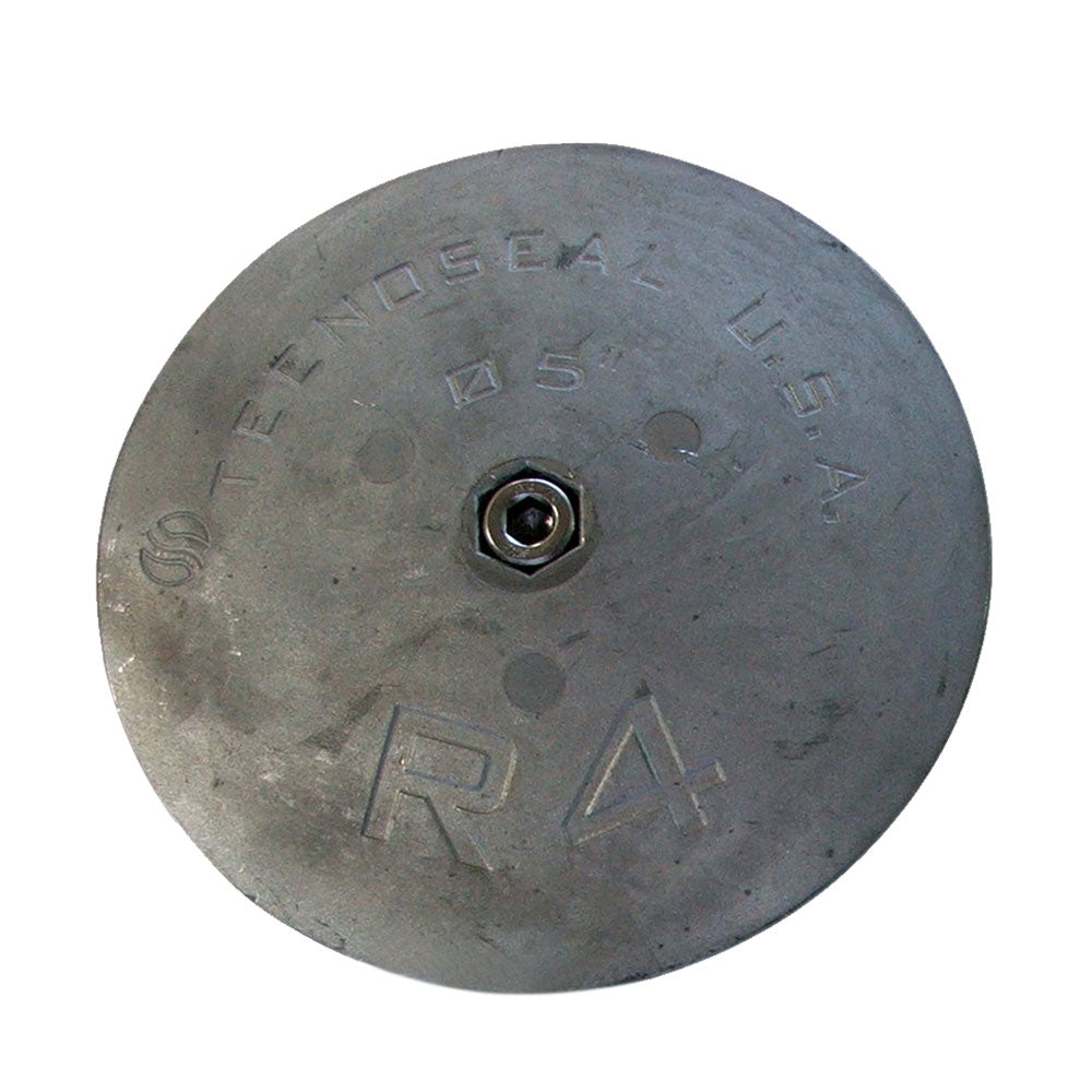 Tecnoseal R4 Rudder Anode – Zinc – 5″ Diameter x 5/8″ Thickness [R4]