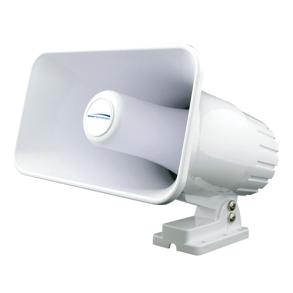 Speco 4″ x 6″ Weatherproof PA Speaker Horn – White [SPC12RP]