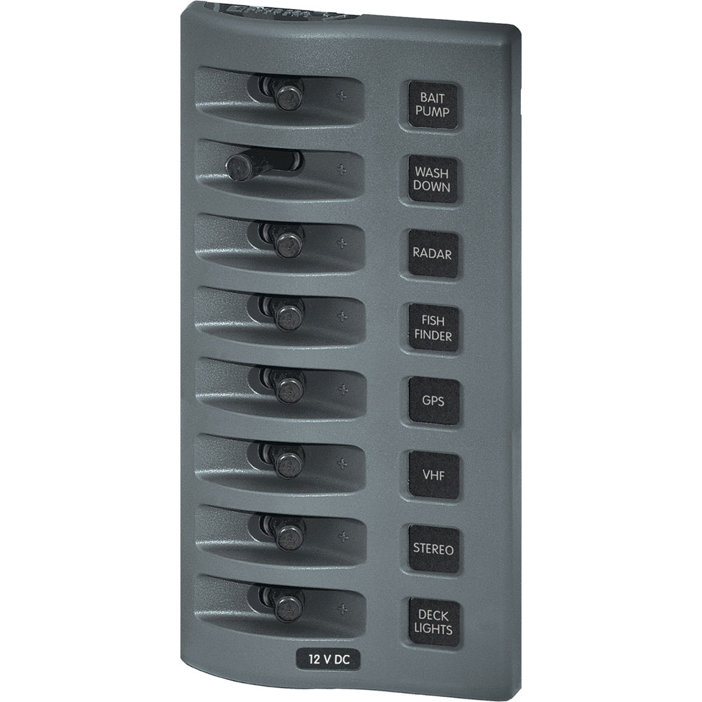 Blue Sea 4309 WeatherDeck 12V DC Waterproof Switch Panel – 8 Position [4309]