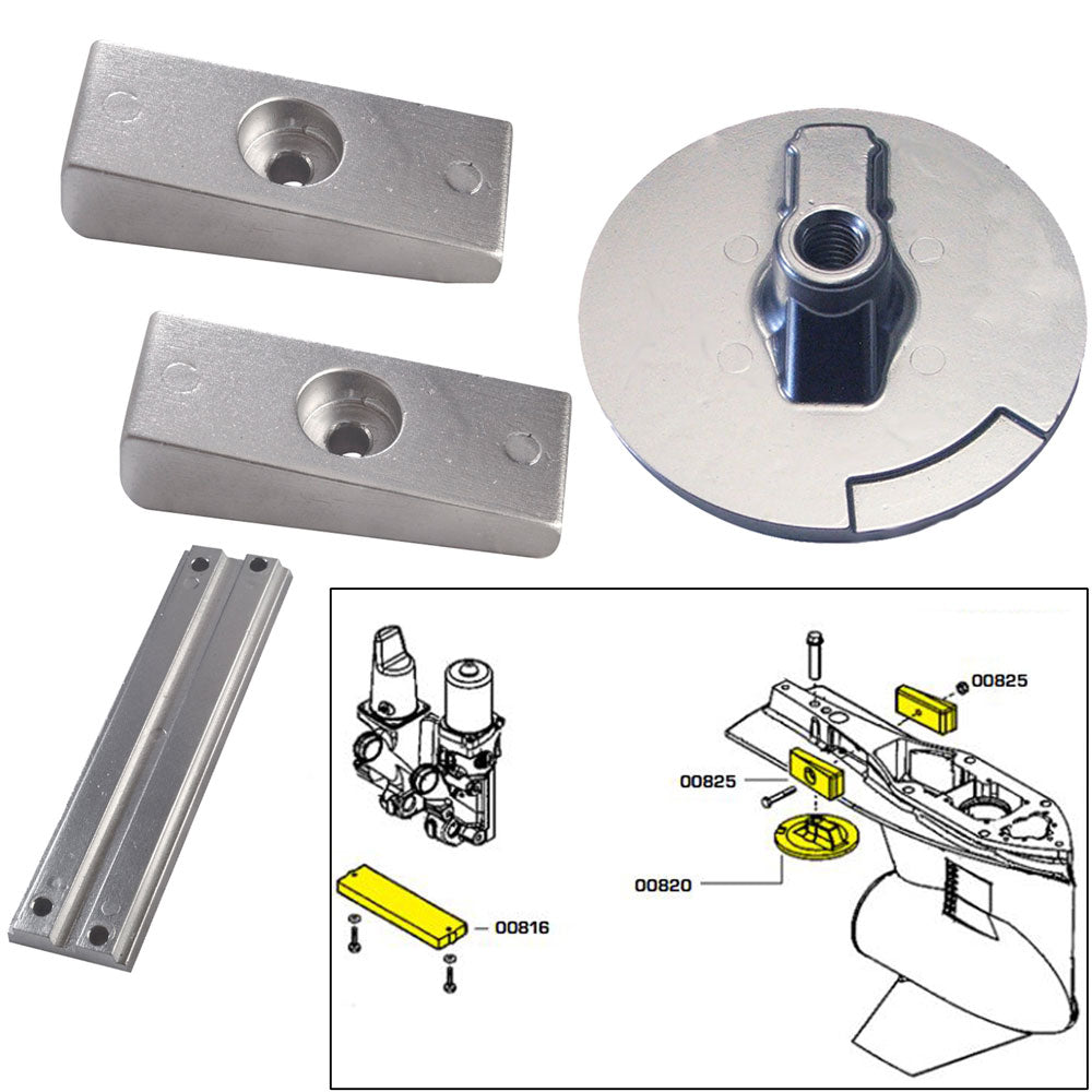 Tecnoseal Anode Kit w/Hardware – Mercury Verado 4 – Aluminum [20814AL]