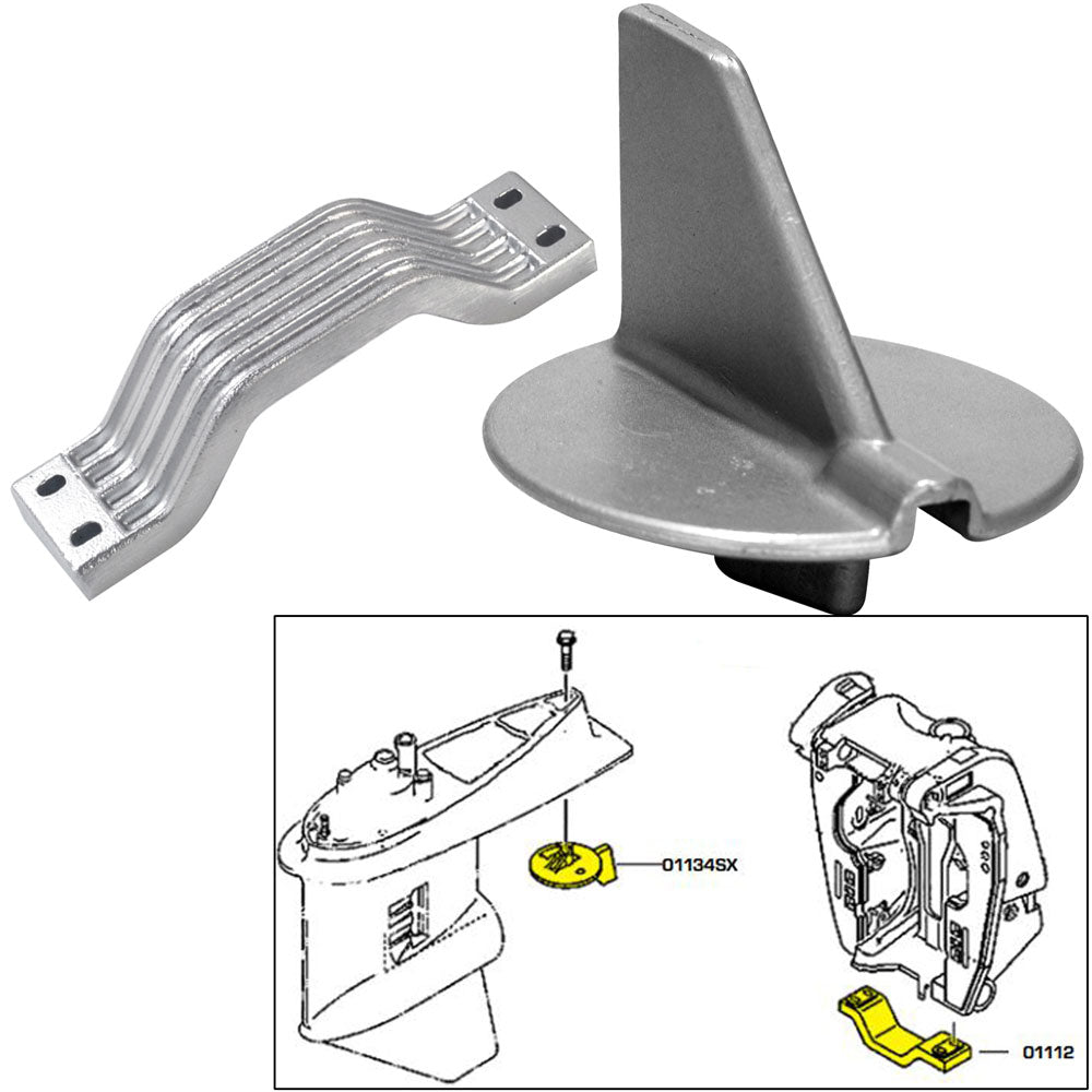 Tecnoseal Anode Kit w/Hardware – Yamaha 150-200HP Left Hand Rotation – Aluminum [21102AL]