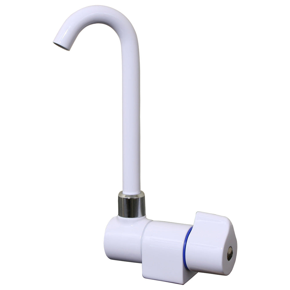 Scandvik Tall Tap w/Folding Spout – White Powder Coat Finish [10182P]