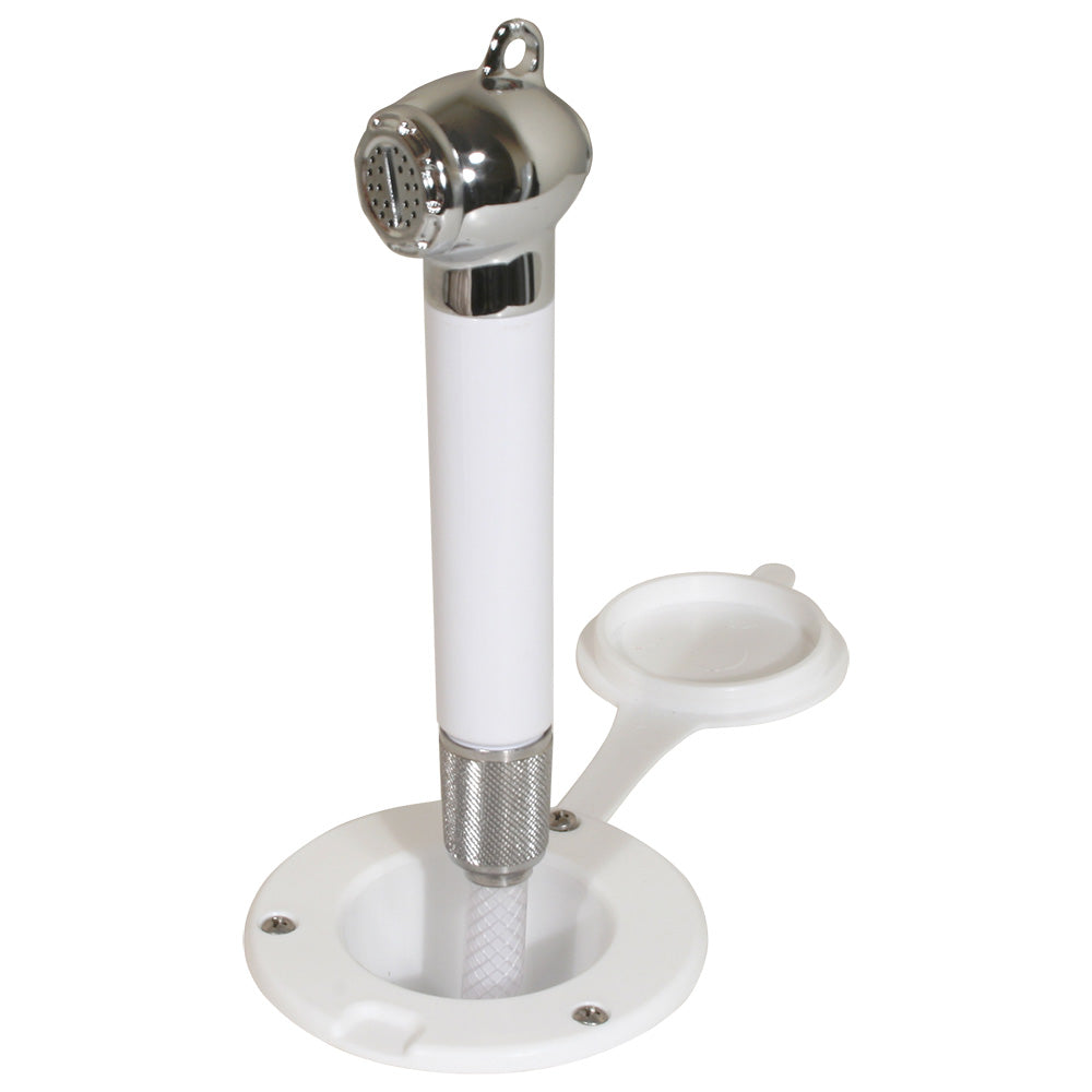 Scandvik Recessed Transom Shower w/6 Hose – White [10055P]