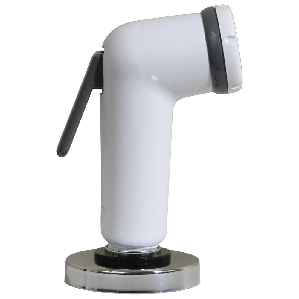 Scandvik Straight Handle Pull Out Sprayer – White w/6 Hose [10196P]