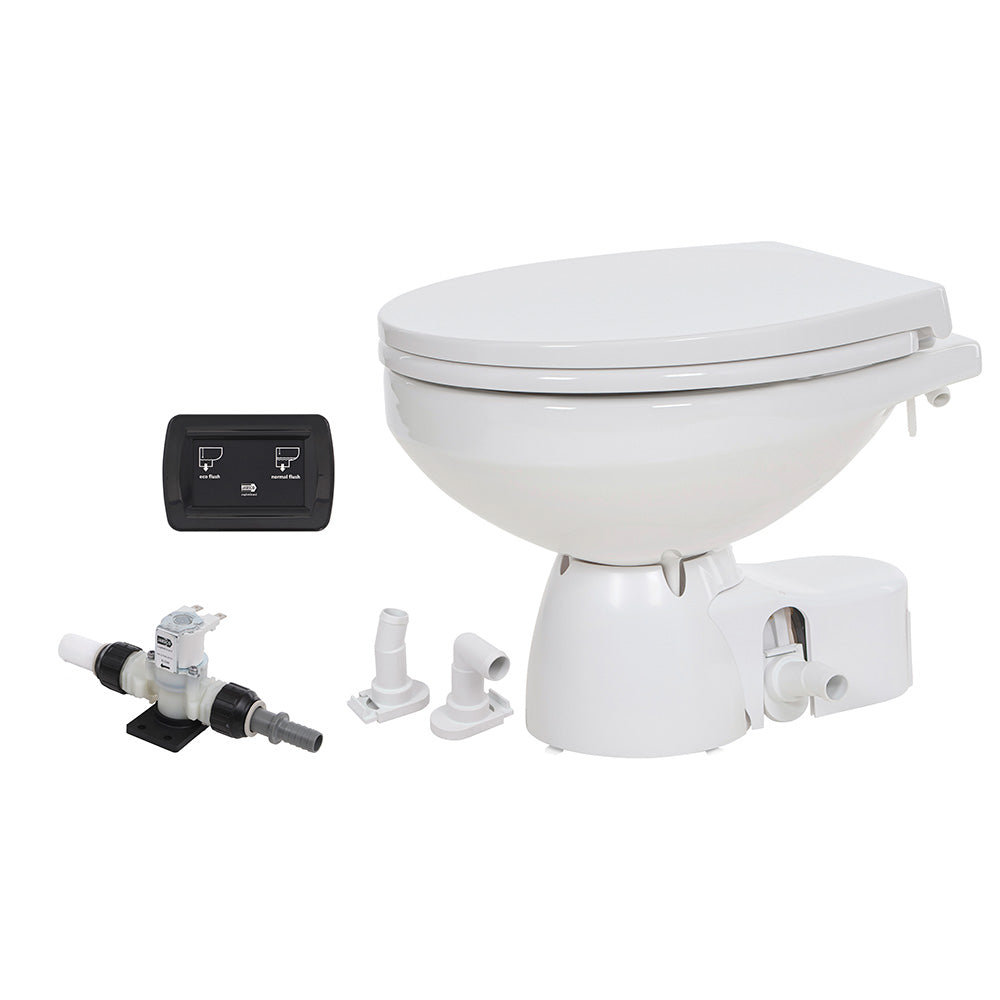 Jabsco Quiet Flush E2 Fresh Water Toilet Regular Bowl – 24V  Soft Close Lid [38045-4194RSP]