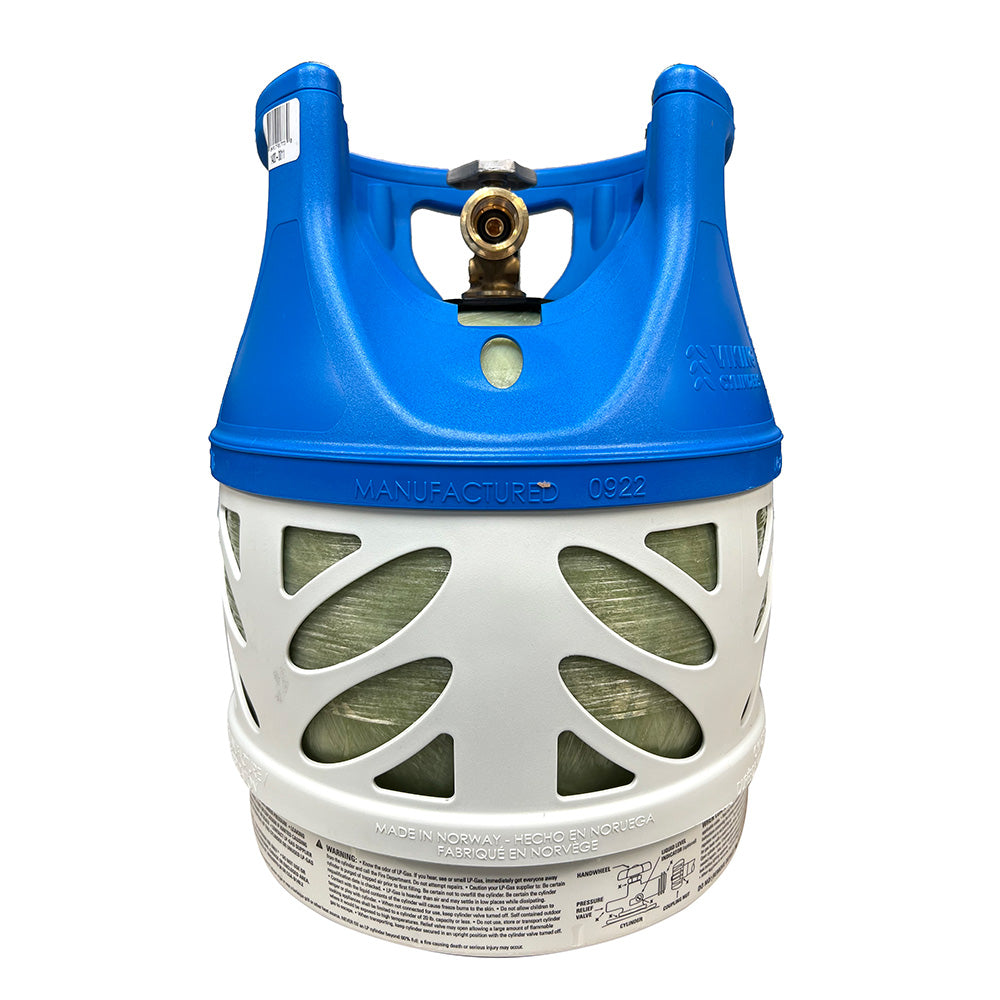 Viking Cylinders 11lb Vertical Fiberglass Composite LPG Cylinder w/Type 1 Valve – OPD, DOT, TC Approved [1420-0011]