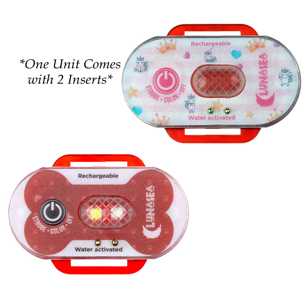 Lunasea Child/Pet Safety Water Activated Strobe Light – Red Case, Blue Attention Light [LLB-63RB-E0-01]