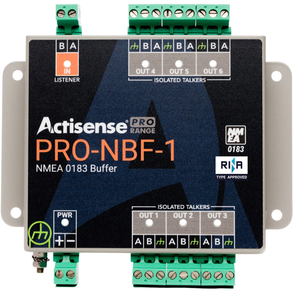 Actisense PRO NMEA Buffer – 1 OPTO Input, 6 ISO-Drive Outputs, Serial Port, Pluggable Screw Terminals [PRO-NBF-1]