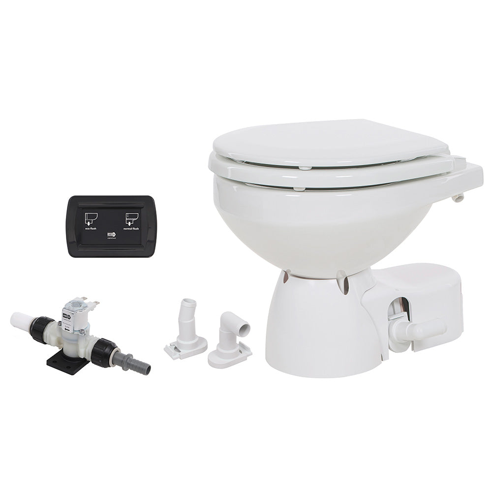 Jabsco Quiet Flush E2 Fresh Water Toilet Compact Bowl – 24V – Soft Close Lid [38045-3094RSP]