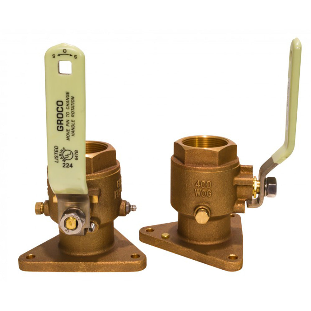 GROCO 2-1/2″ Bronze Tri-Flanged Ball Valve/Seacock [FBV-2500]