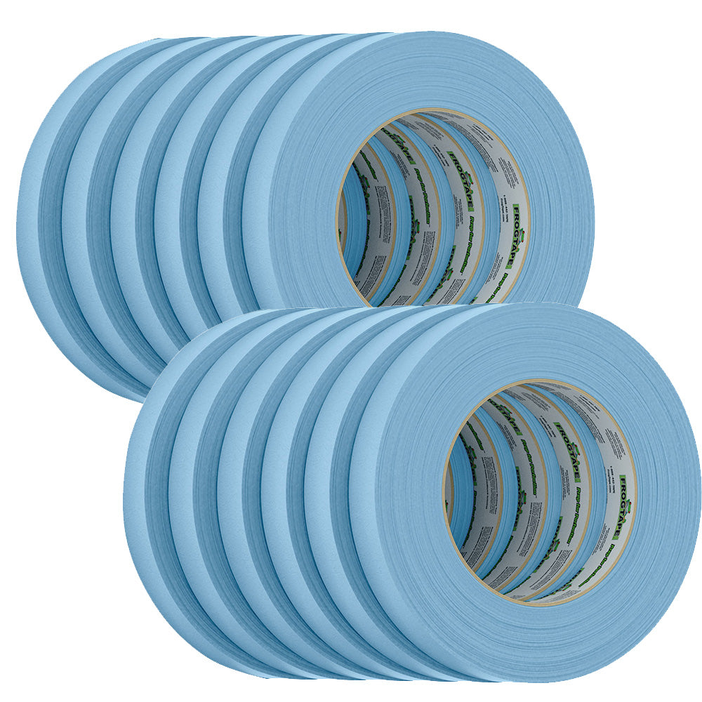 FrogTape CP 250 Medium-High Adhesion Masking Tape – 18MM x 55M x 12-Pack – Light Blue – Rated f/250F [105770]