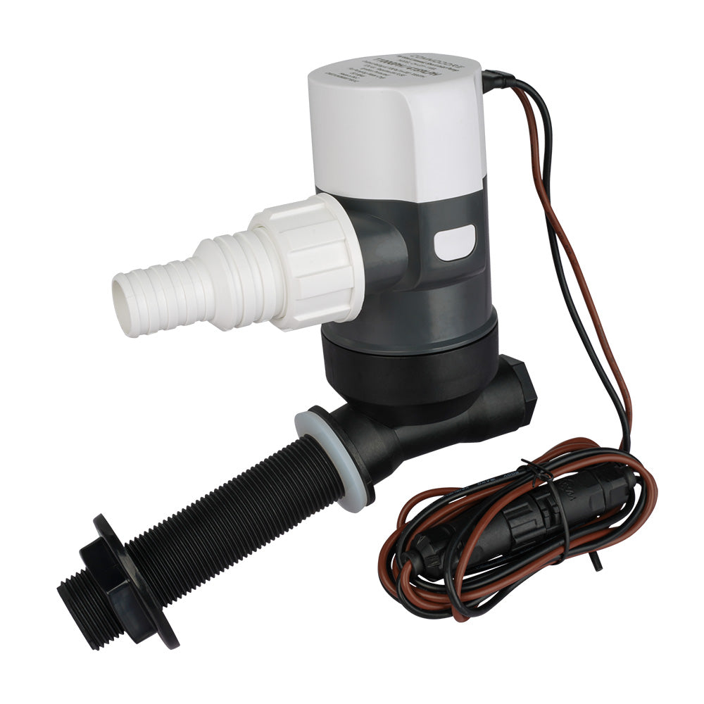 Commodore 1100 GPH Angled Livewell Pump – 12V [CM-E31-1100L]
