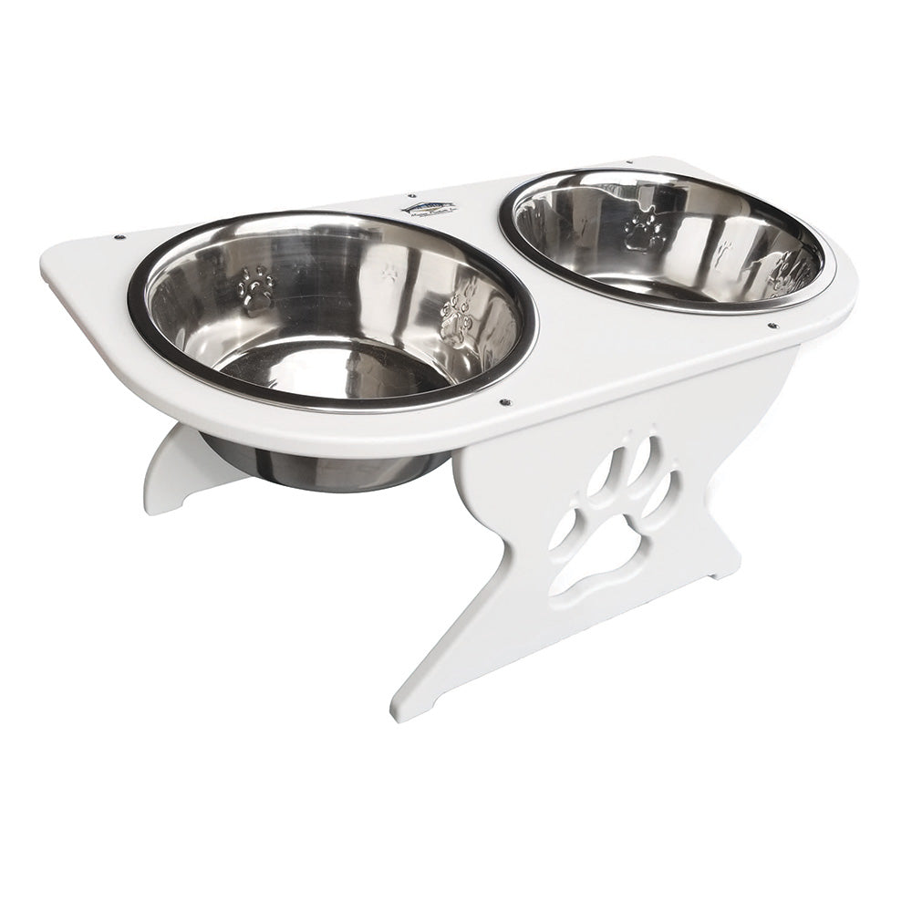 Deep Blue Marine Medium Starboard Dog Dish w/Bowls – 8″ Tall [DT-M]
