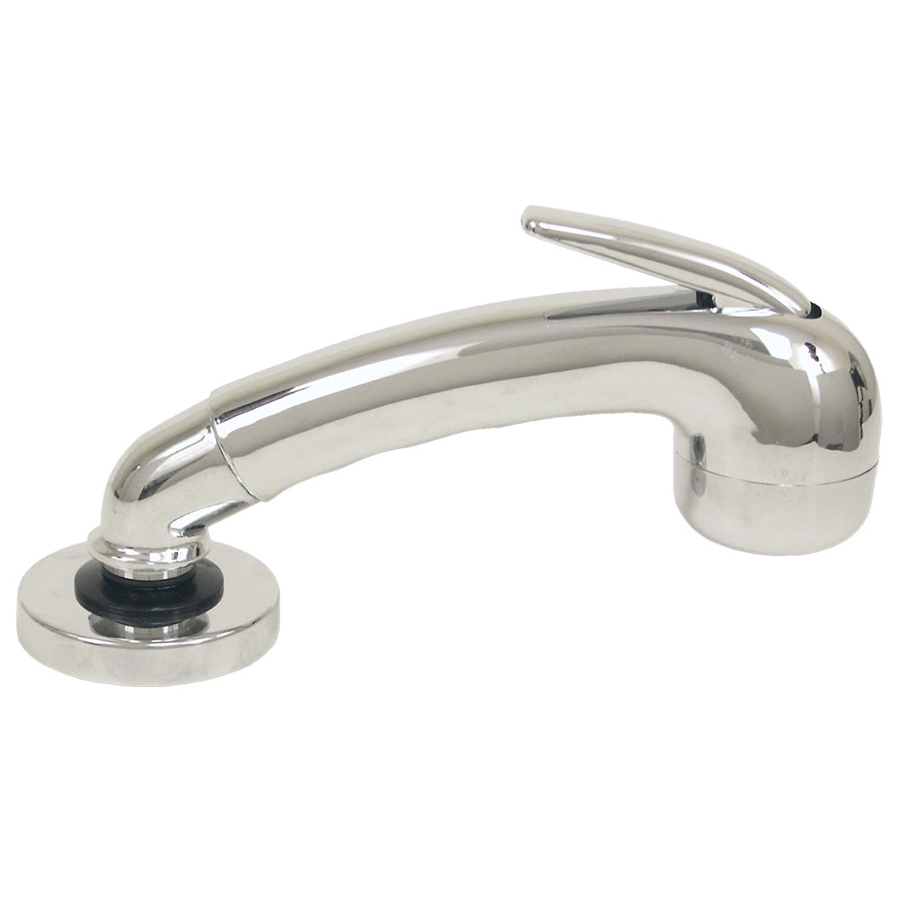 Scandvik Chrome Euro Sprayer w/6′ Black Nylon Hose [14041]