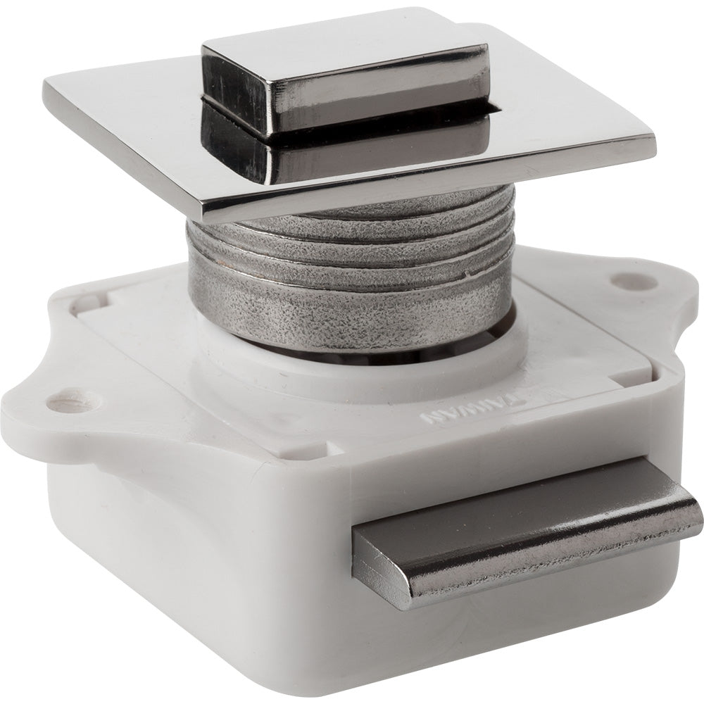 Sea-Dog Push Button Rim Latch – Square – Stainless Steel/Plastic Housing [225310-1]