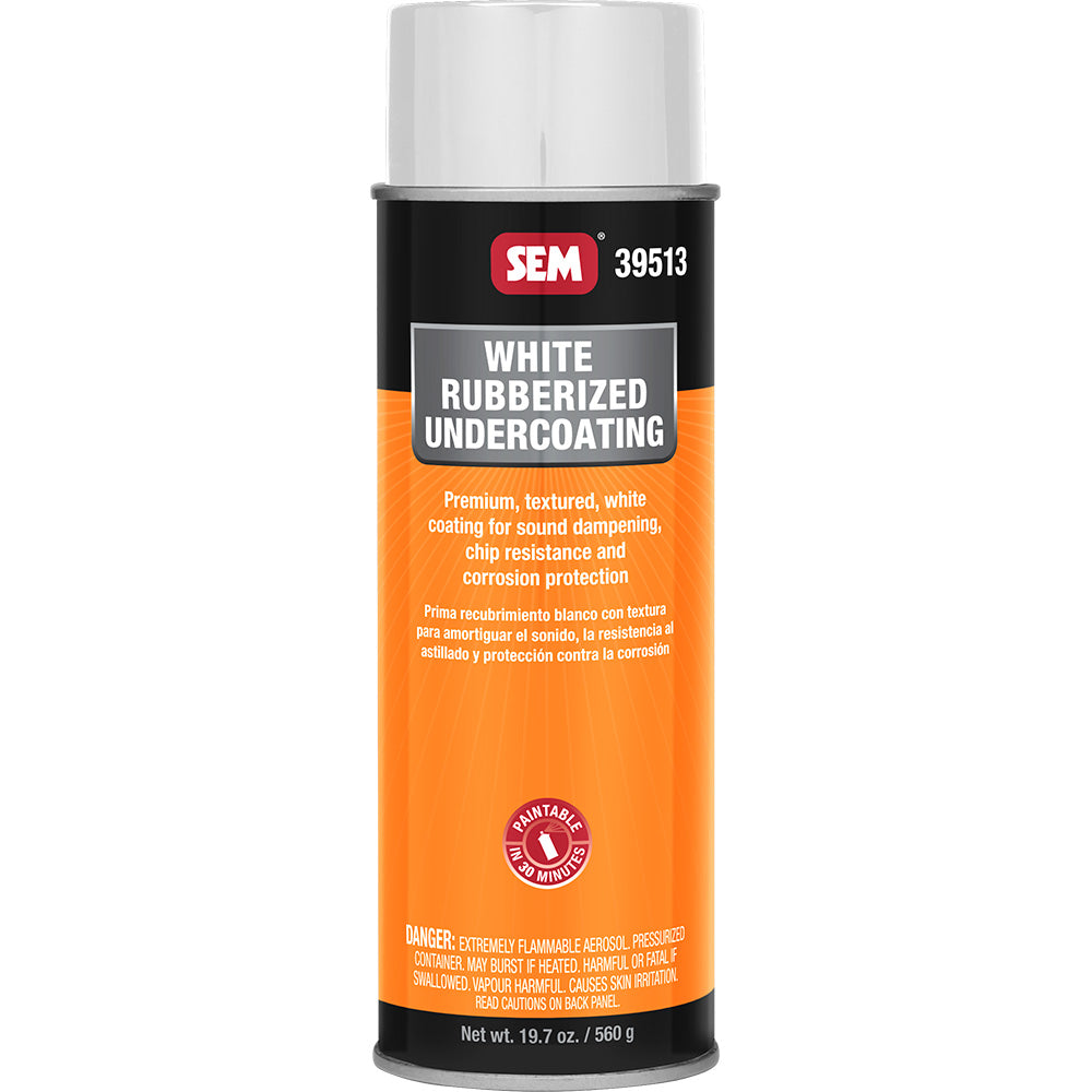 SEM Rubberized Undercoating – 24oz Aerosol Can – White [39513]