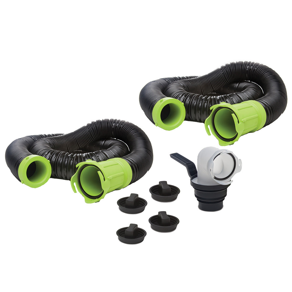 Thetford Titan Premium 20′ Sewer Hose Kit w/Universal Bayonet Connection  5-in-1 Sewer Adapter w/Handle [17902]