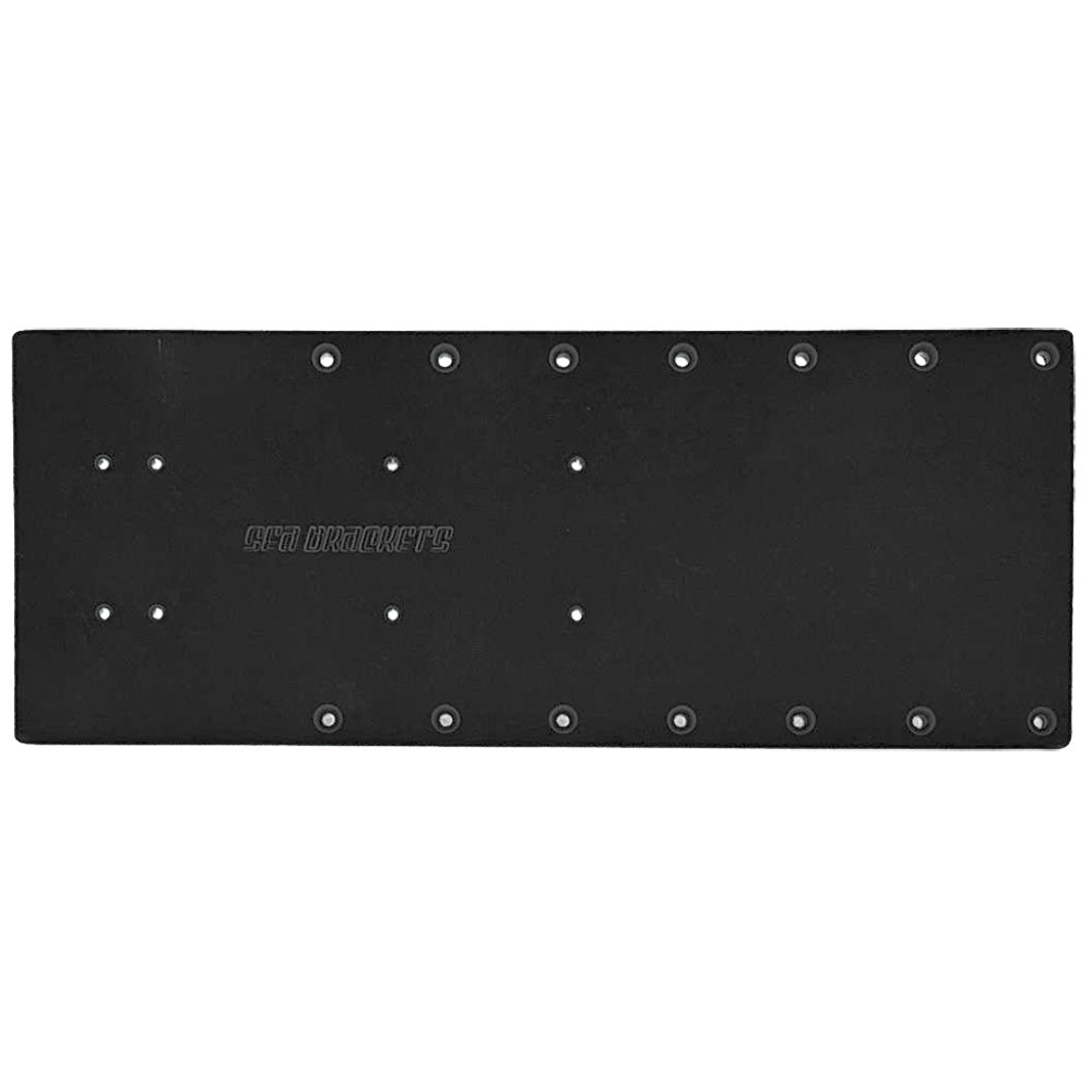 Sea Brackets 20″ Straight Trolling Motor Plate – Black [SEA2325-BLK]