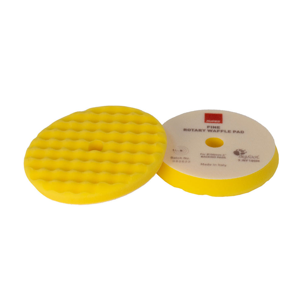 RUPES Velcro Waffle Fine Polishing Pad f/Rotary Polishers 180mm – Yellow [9.WF180M]