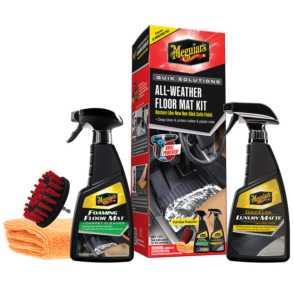 Meguiar’s Quik Solutions All-Weather Floor Mat Kit [G55267]