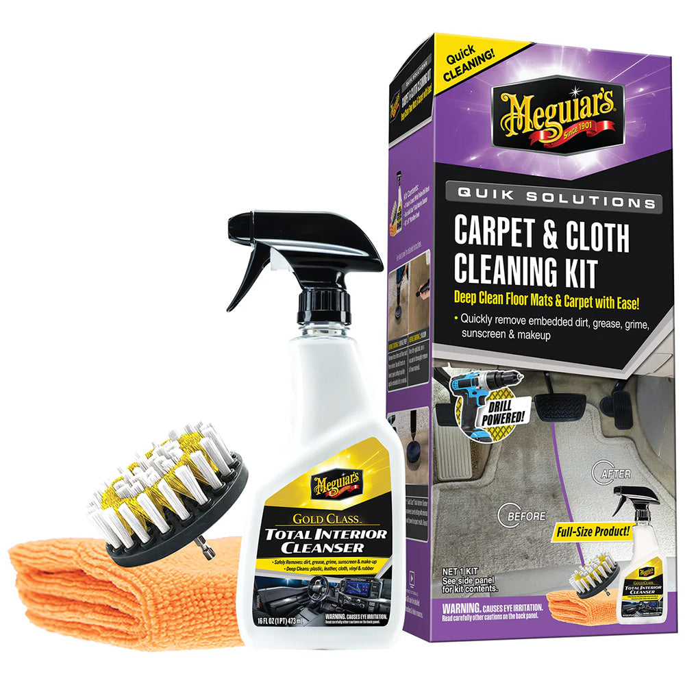 Meguiar’s Quik Solutions Carpet  Cloth Cleaning Kit [G55268]