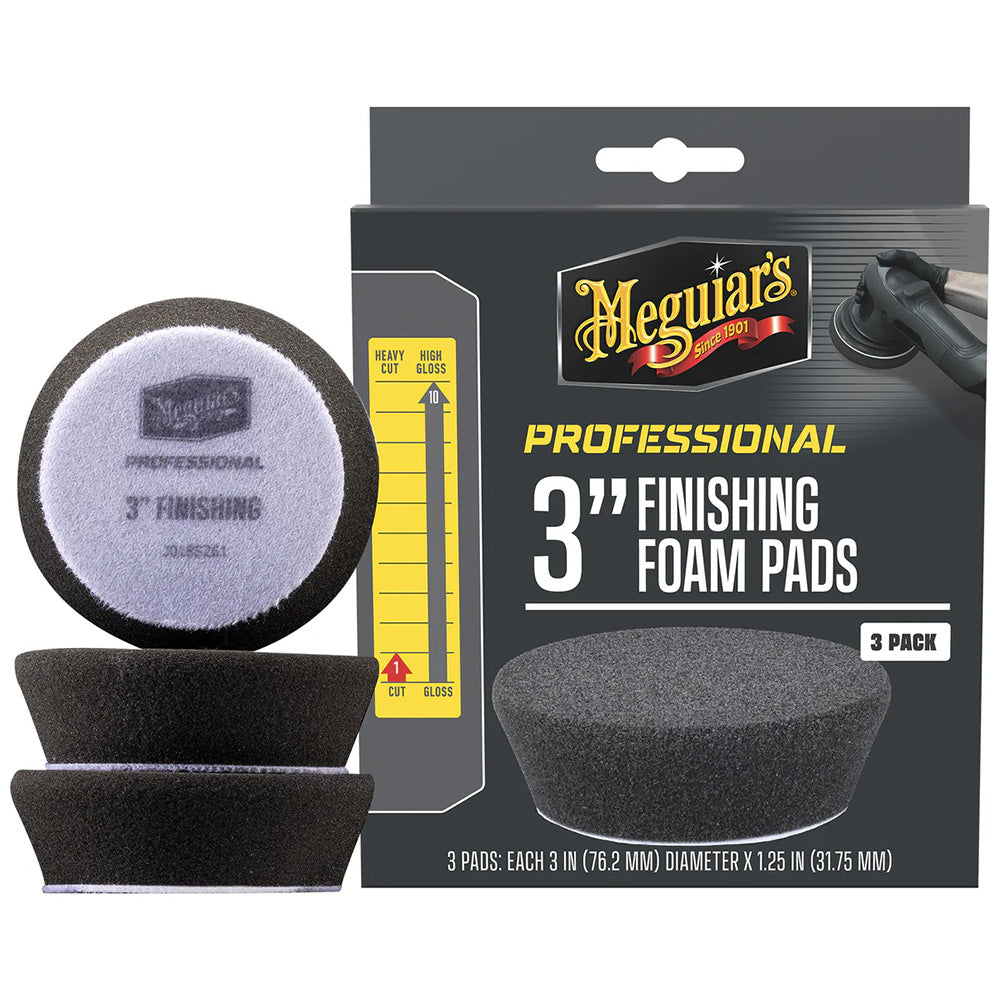 Meguiar’s Professional 3″ Finishing Foam Pads *3-Pack [M3FFP3]