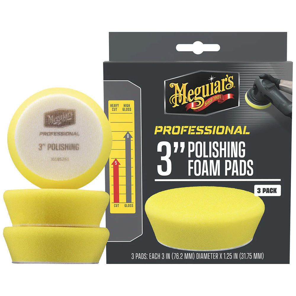 Meguiar’s Professional 3″ Polishing Foam Pads *3-Pack [M3PFP3]