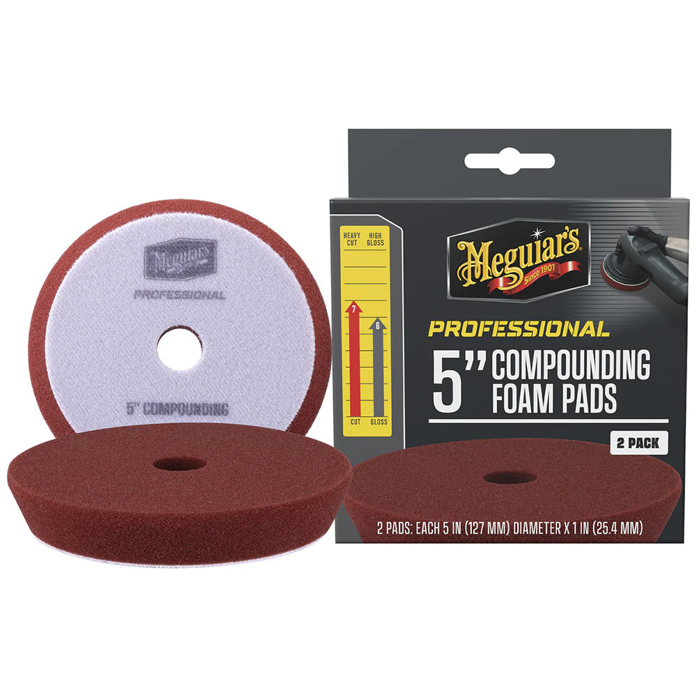 Meguiar’s Professional 5″ Compounding Foam Pads *2-Pack [M5CFP2]