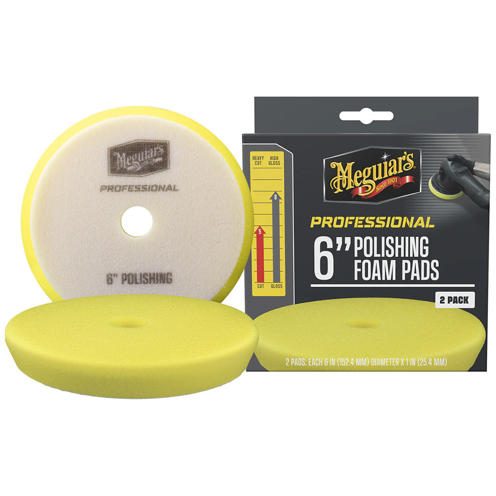 Meguiar’s Professional 6″ Polishing Foam Pads *2-Pack [M6PFP2]