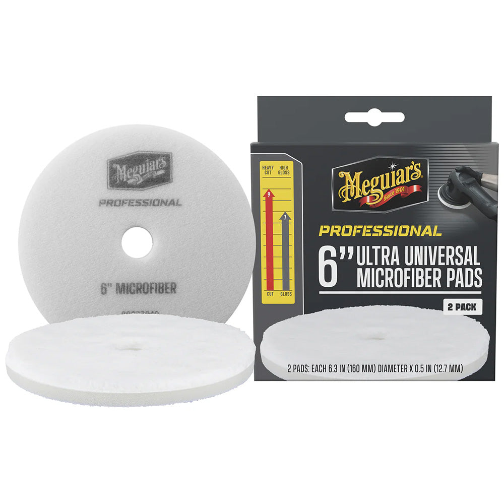 Meguiar’s Professional 6″ Ultra Universal Microfiber Pads *2-Pack [M6MFP2]