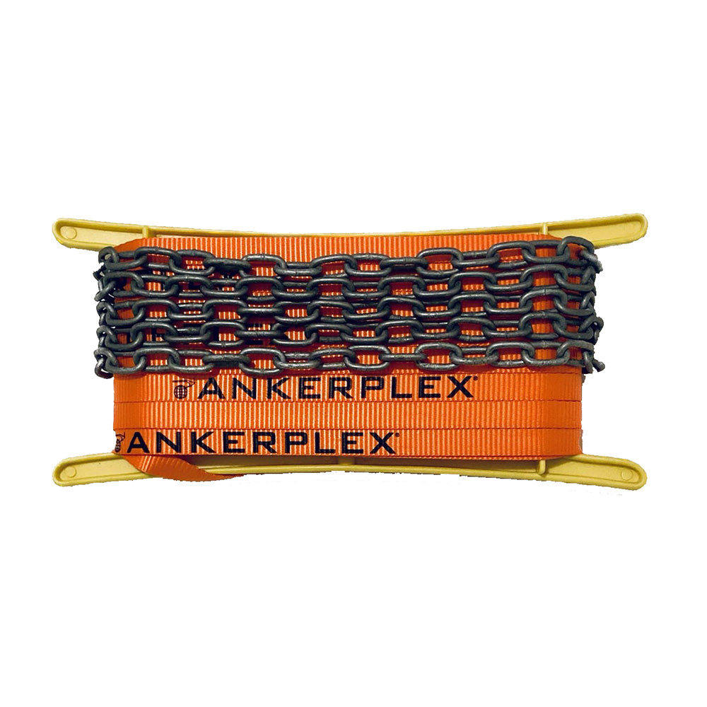 Ankerplex Flat Anchor Line w/Chain f/Vessels up to 15′ 75′ + 9′ Galvanized Chain on Storage Reel [AFL25]