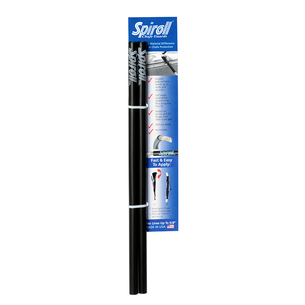 Spiroll Chafe Guard Black f/Lines up to 5/8″ Diameter – Pair [SPL-16-B-CG]