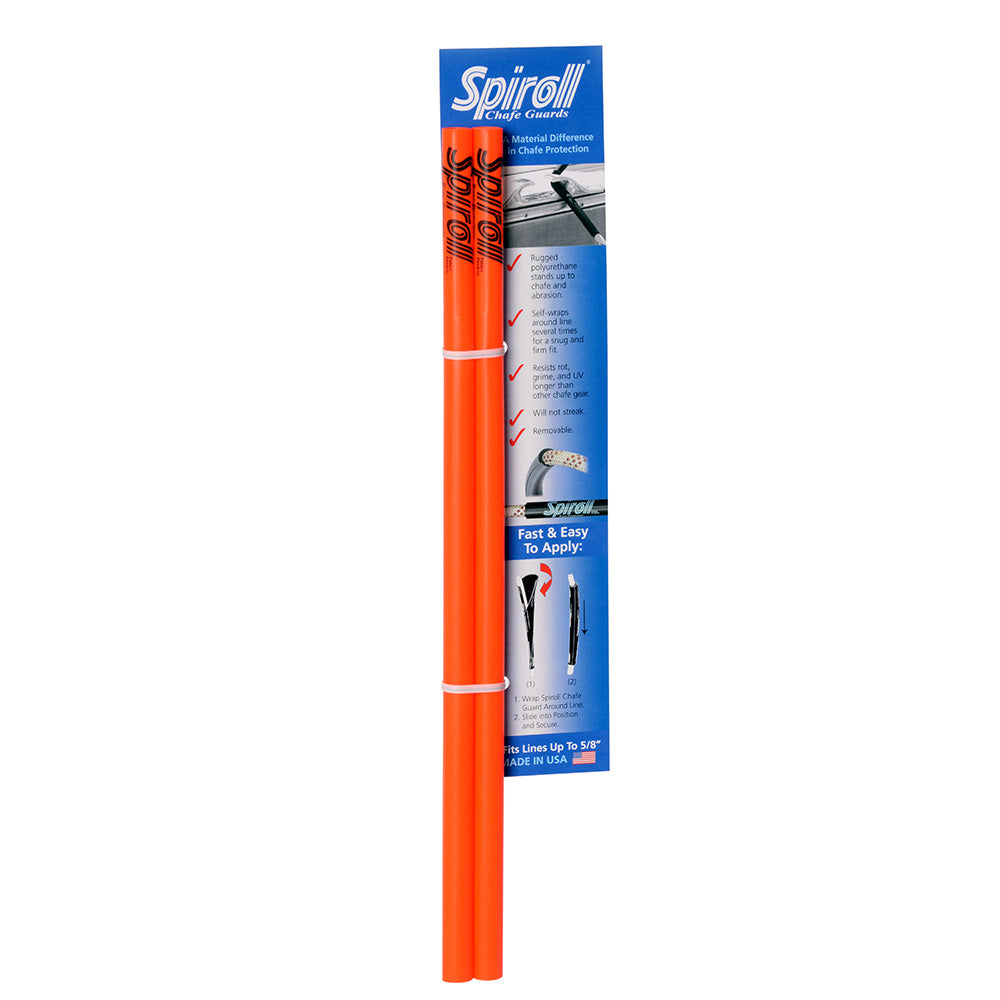 Spiroll Chafe Guard Orange f/Lines up to 5/8″ Diameter – Pair [SPL-16-O-CG]